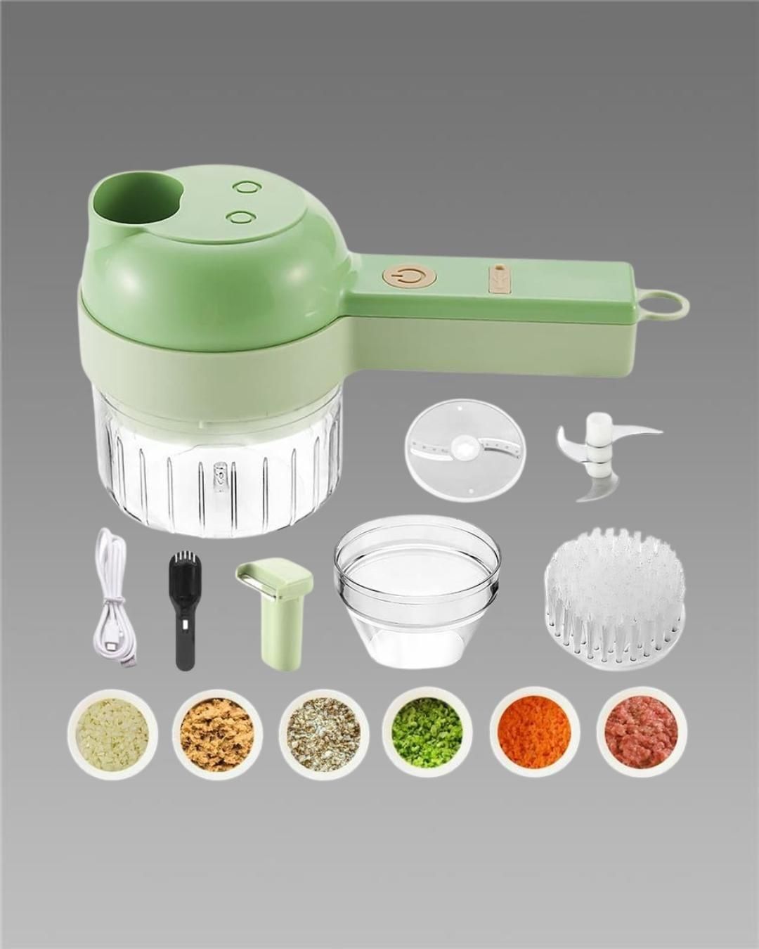 ChefMate Ultimate Prep Cutter™ – Wireless 4-in-1 Chopper Set