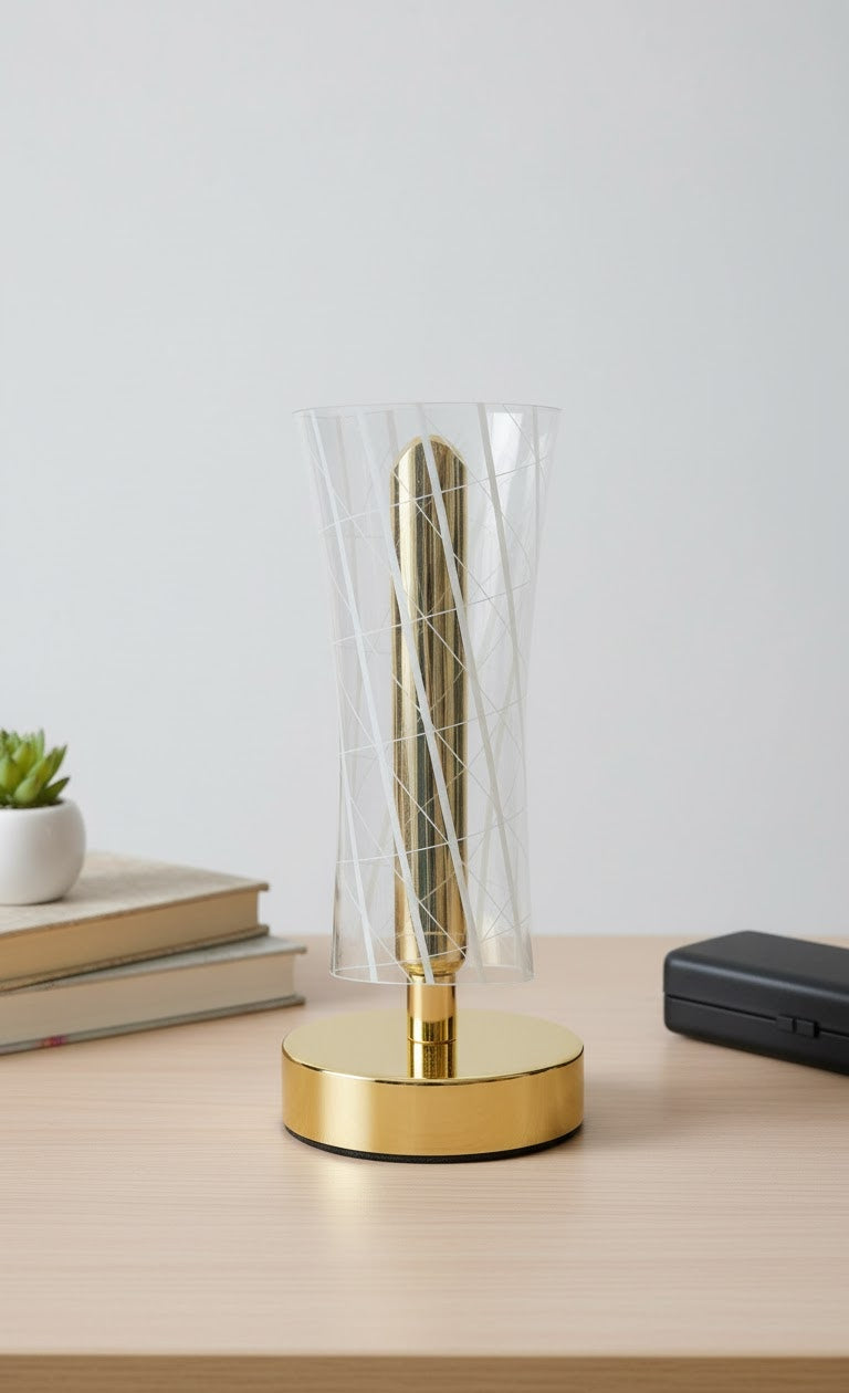 Frosted Glitter Crystal Table Lamp