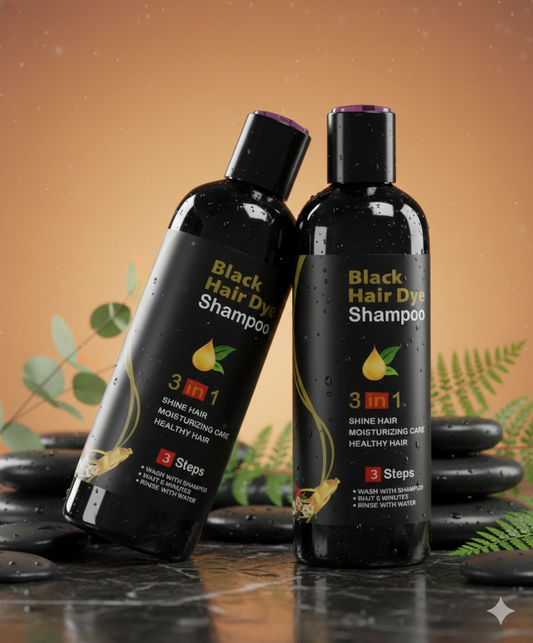 Unisex Black Herbal Hair Dye Shampoo 3-in-1 (100ml) – Buy 1 Get 1 Free