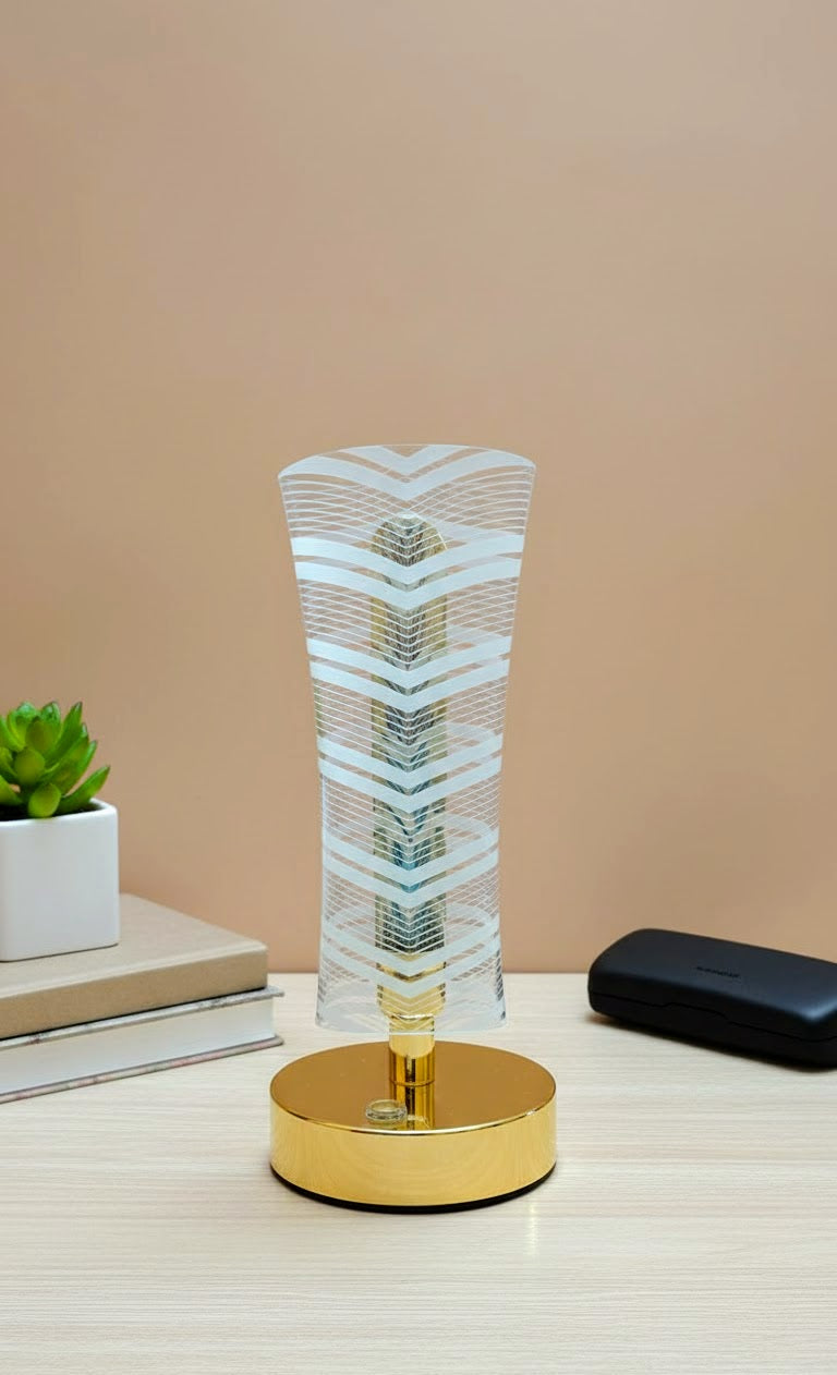 Frosted Glitter Crystal Table Lamp