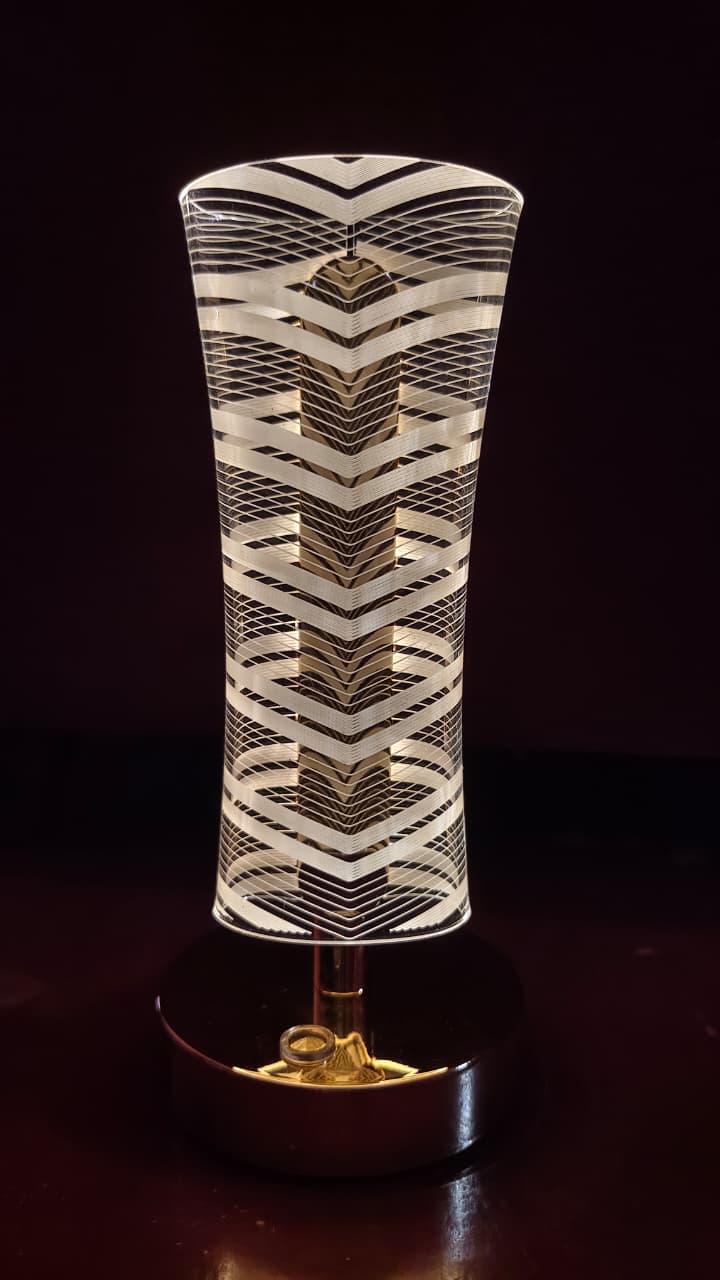 Frosted Glitter Crystal Table Lamp