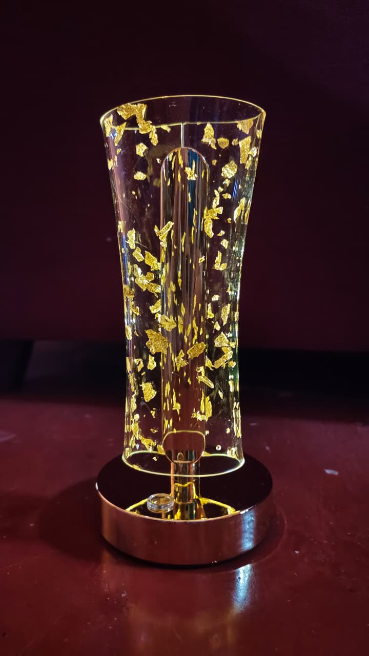 Frosted Glitter Crystal Table Lamp